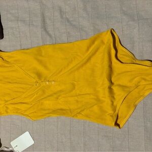 Hyped Unicorn Ribbed Yellow Tank Bodysuit